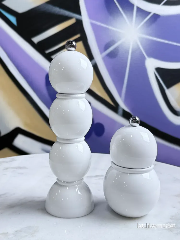 Small Bobbin Salt & Pepper Mill White - Bild 2