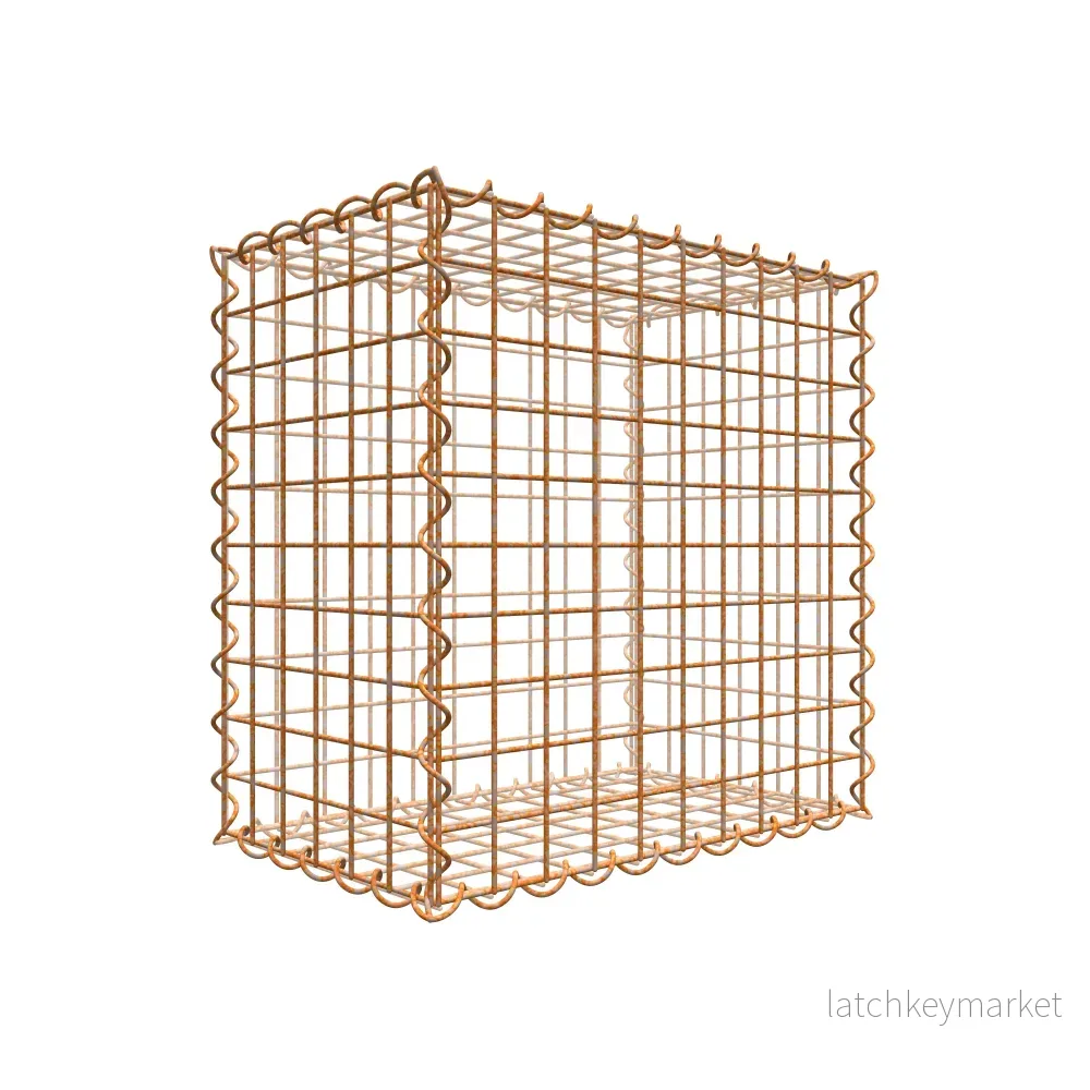 Rostig gabion 50 cm x 50 cm x 30 cm (L x H x D), maskstorlek 5 cm x 5 cm, spiral Rostig gabion 50 cm x 50 cm x 30 cm (L x H x D), maskstorlek 5 cm x 5 cm, spiral