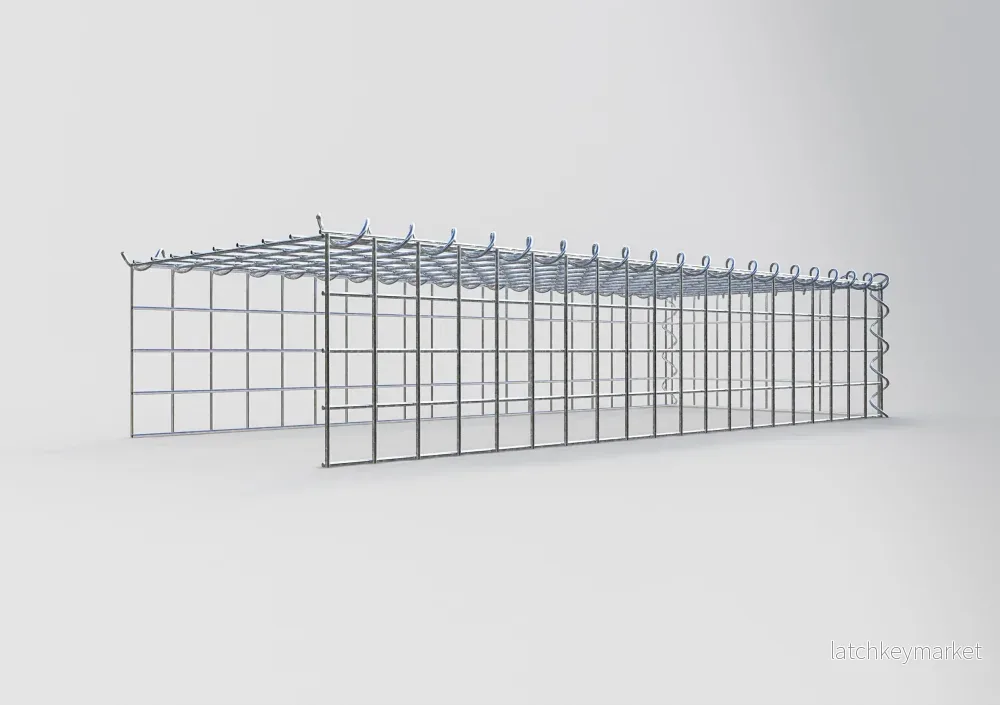 Extra gabion typ 4 100 cm x 20 cm x 40 cm (L x H x D), maskstorlek 5 cm x 5 cm, spiral - Bild 2