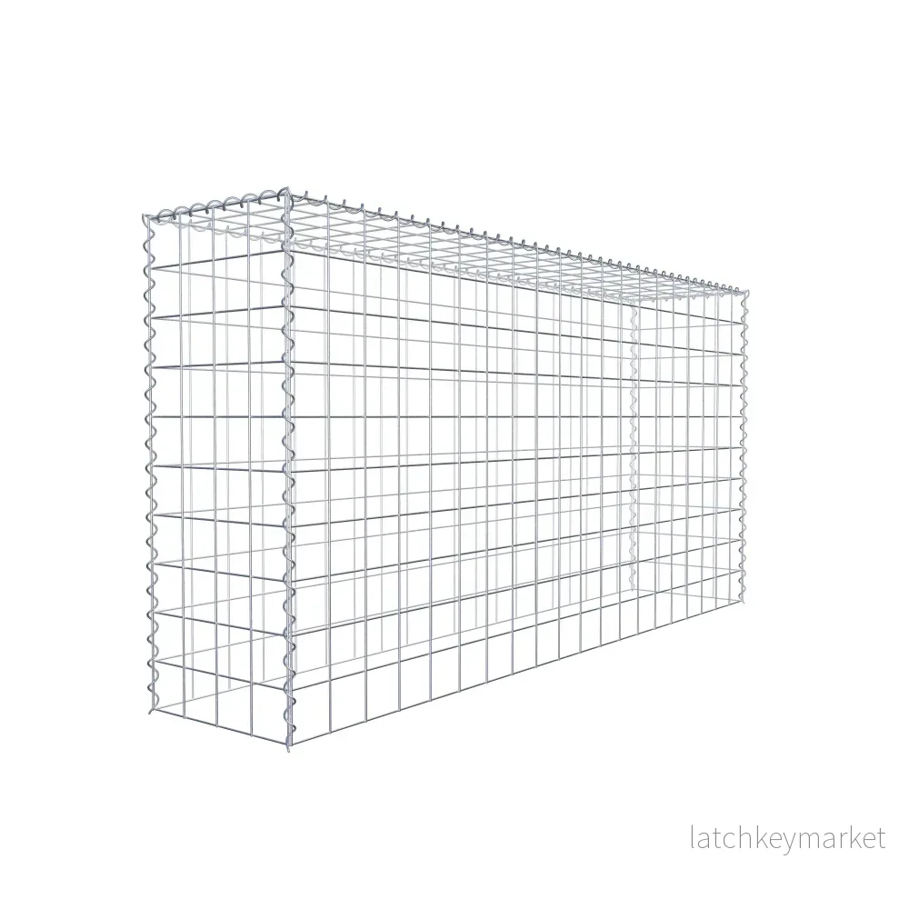 Extra gabion typ 3 200 cm x 100 cm x 40 cm (L x H x D), maskstorlek 10 cm x 10 cm, spiral - Bild 3