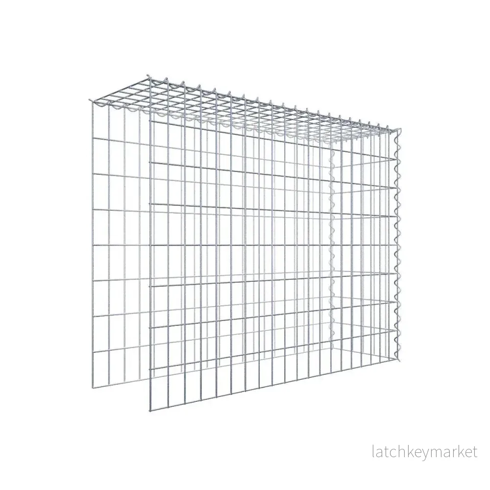 Påväxt gabion typ 4 100 cm x 80 cm x 30 cm (L x H x D), maskstorlek 5 cm x 10 cm, spiral