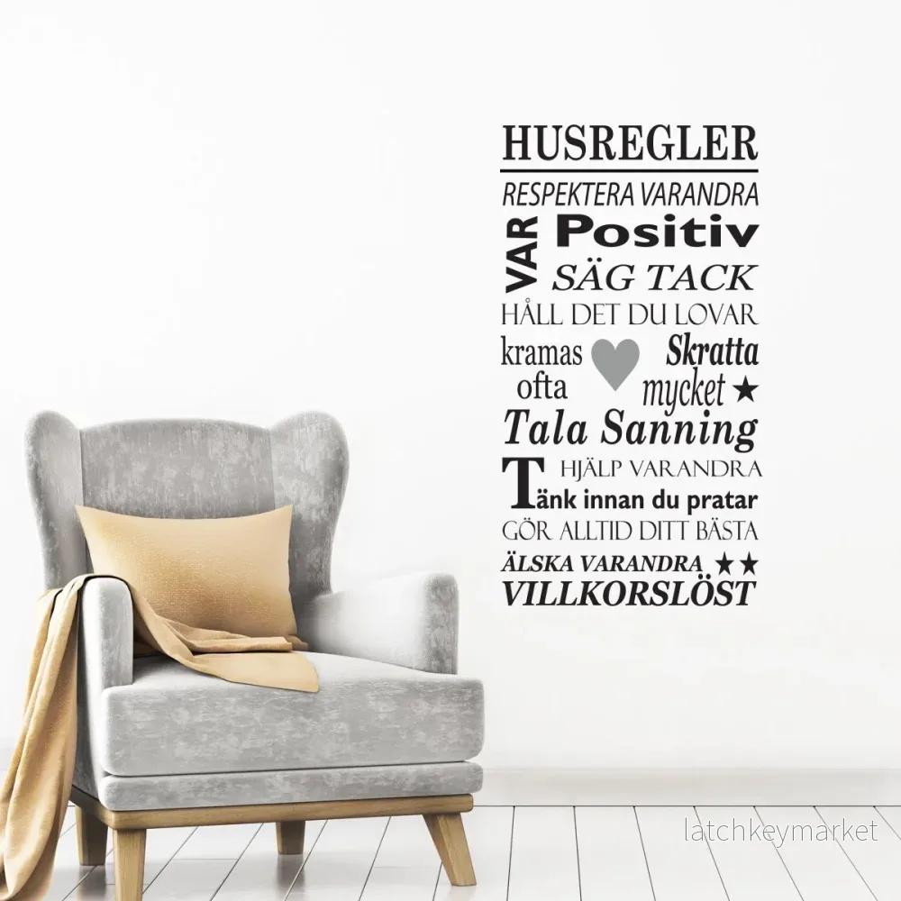 Väggord Husregler