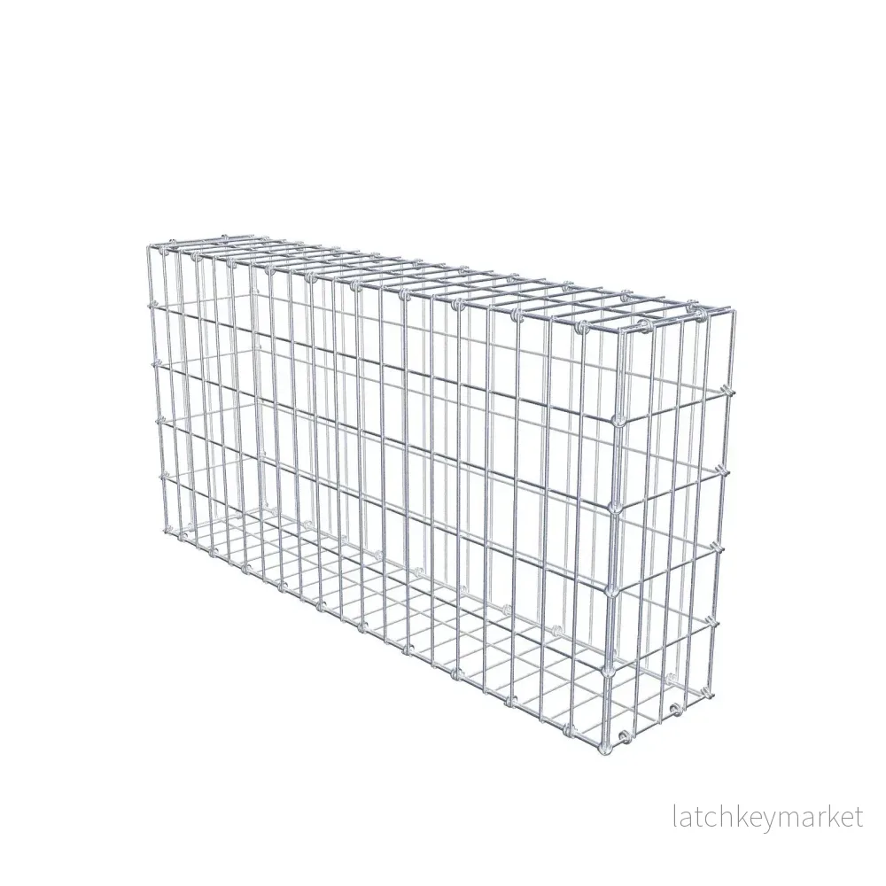 Gabion 100 cm x 50 cm x 20 cm (L x H x D), maskstorlek 5 x 10 cm, spiralring Gabion 100 cm x 50 cm x 20 cm (L x H x D), maskstorlek 5 x 10 cm, spiralring