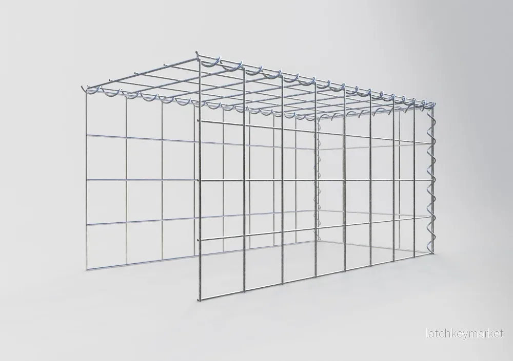 Extra gabion typ 4 80 cm x 40 cm x 40 cm (L x H x D), maskstorlek 10 cm x 10 cm, spiral - Bild 2