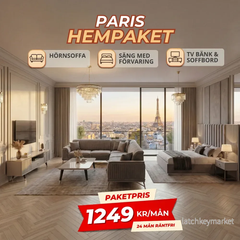 8️⃣ Paris HemPaket (Hörnsoffa – TV-bänk – Soffbord – Säng med förvaring) 8️⃣ Paris HemPaket (Hörnsoffa – TV-bänk – Soffbord – Säng med förvaring)