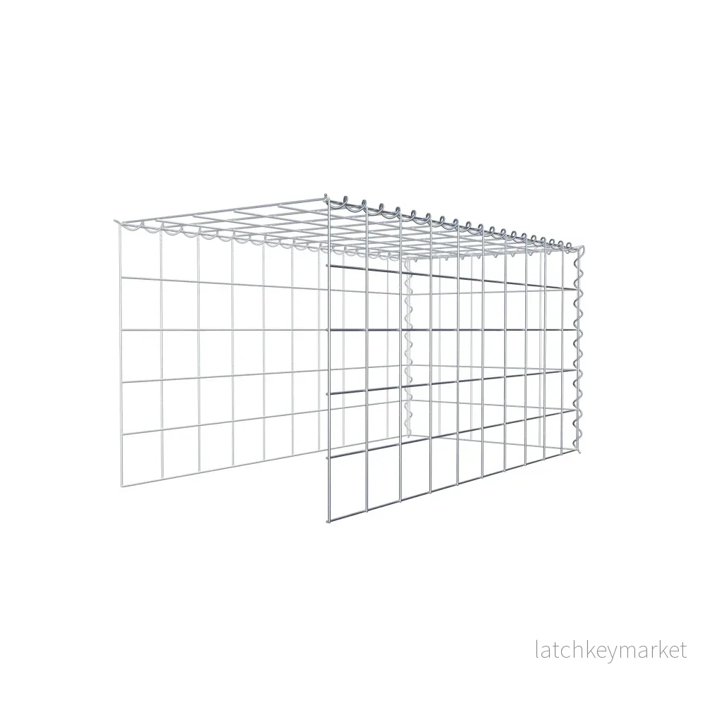 Extra gabion typ 4 100 cm x 50 cm x 50 cm (L x H x D), maskstorlek 10 cm x 10 cm, spiral - Bild 3