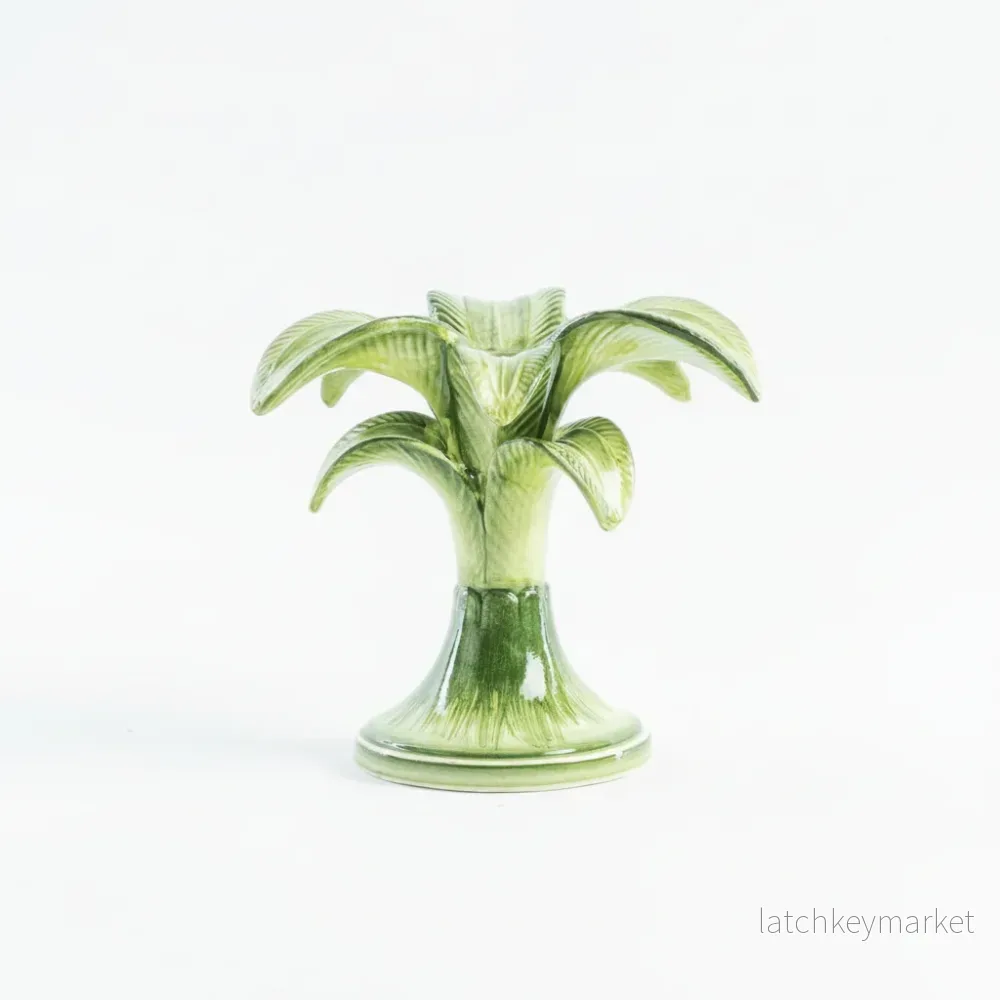 Ljusstake Palm mini grön Les Ottomans