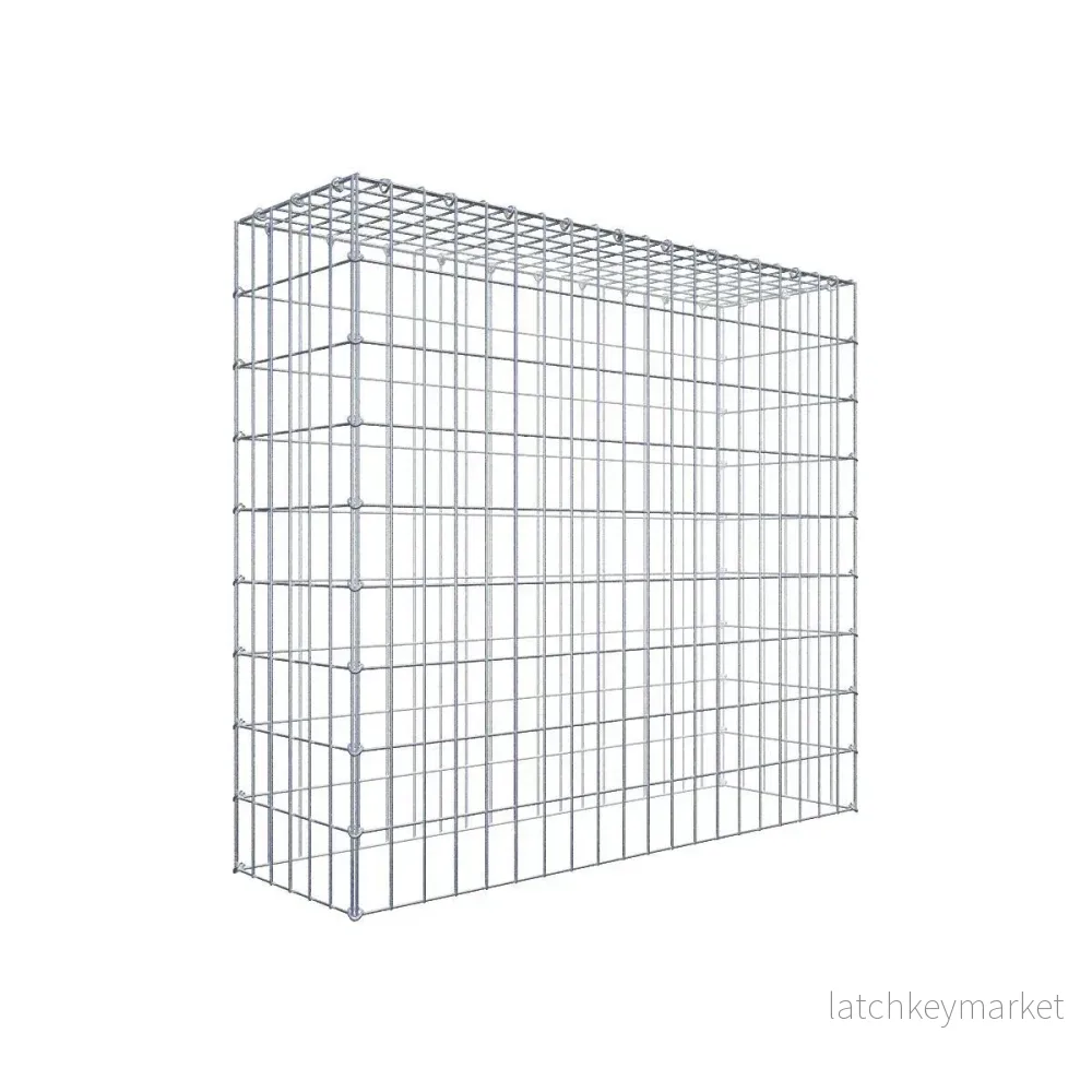 Typ 3 påbyggnadsgabion 100 cm x 90 cm x 30 cm (L x H x D), maskstorlek 5 cm x 10 cm, C-ring Typ 3 påbyggnadsgabion 100 cm x 90 cm x 30 cm (L x H x D), maskstorlek 5 cm x 10 cm, C-ring