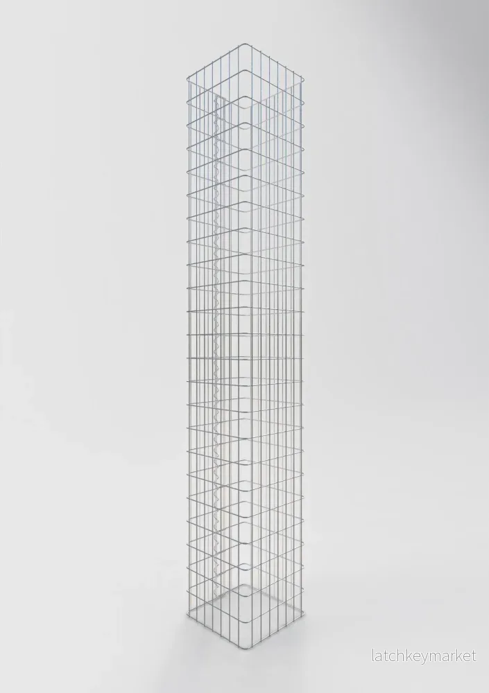 Gabionpelare vinkelrät 37 cm x 37 cm, 230 cm höjd, MW 5 cm x 10 cm - Bild 2