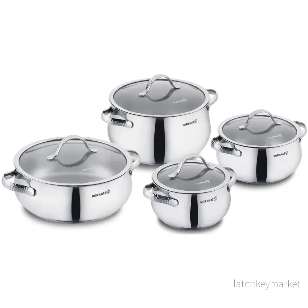 Korkmaz Samara Induction Steel Cookware Fours Set A1964