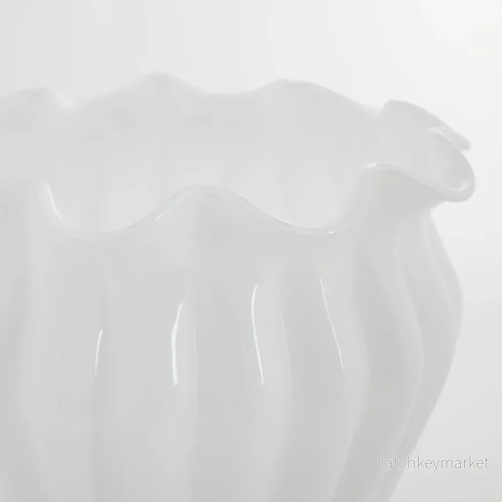 Verinne vas H28,5 cm. vit glas - Bild 2