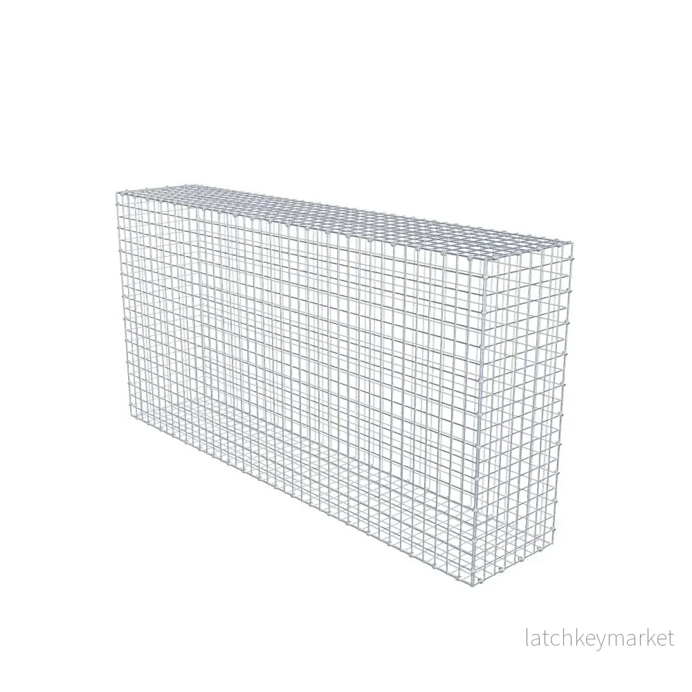 Gabion 200 cm x 100 cm x 40 cm (L x H x D), maskstorlek 5 x 5 cm, spiralring Gabion 200 cm x 100 cm x 40 cm (L x H x D), maskstorlek 5 x 5 cm, spiralring