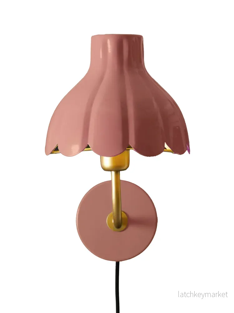 Vägglampa Wells Mellanrosa - Bild 2