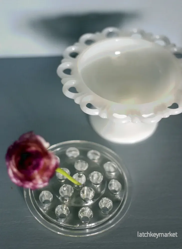 Stor blomsterfakir i glas med skål - Bild 2