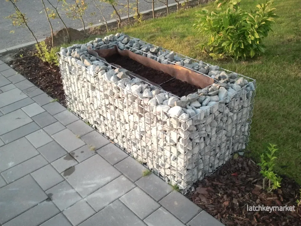 Högbädd, fyrkantig 100 cm x 50 cm x 50 cm (L x H x D), maskstorlek 5 x 5 cm, väggtjocklek 10 cm - Bild 3