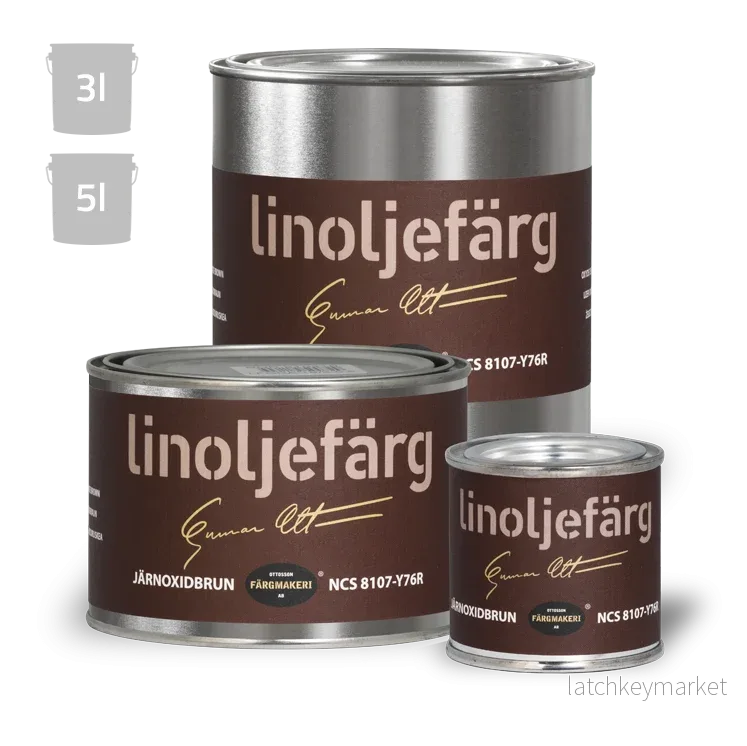 Järnoxidbrun Linoljefärg Ottossons