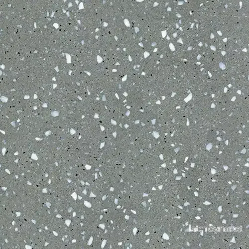 Texturerat överdrag i stenterrazzo – NG02 Prickig grå 122 cm Texturerat överdrag i stenterrazzo – NG02 Prickig grå 122 cm