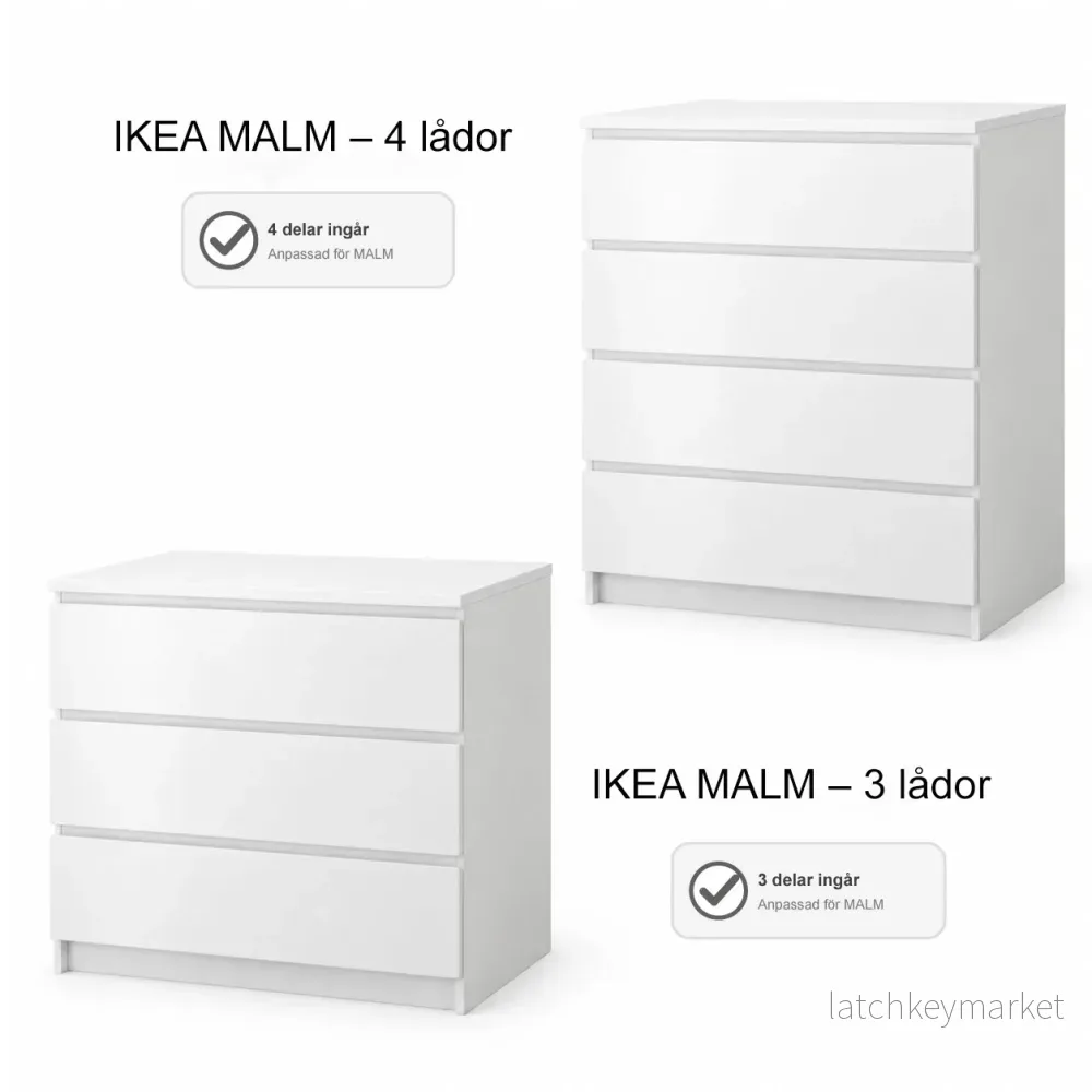Dekorfolie till IKEA MALM – Blommor och fjärilar - Bild 3