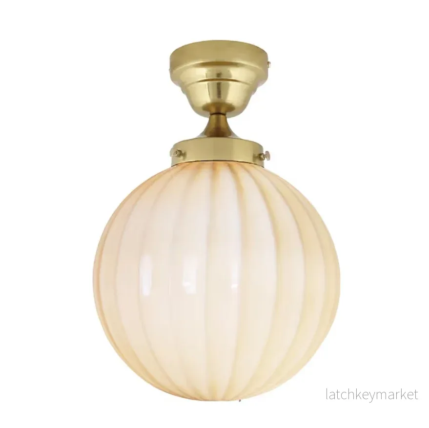 Taklampa Marit Mässing/Opal Beige Stor - Bild 2
