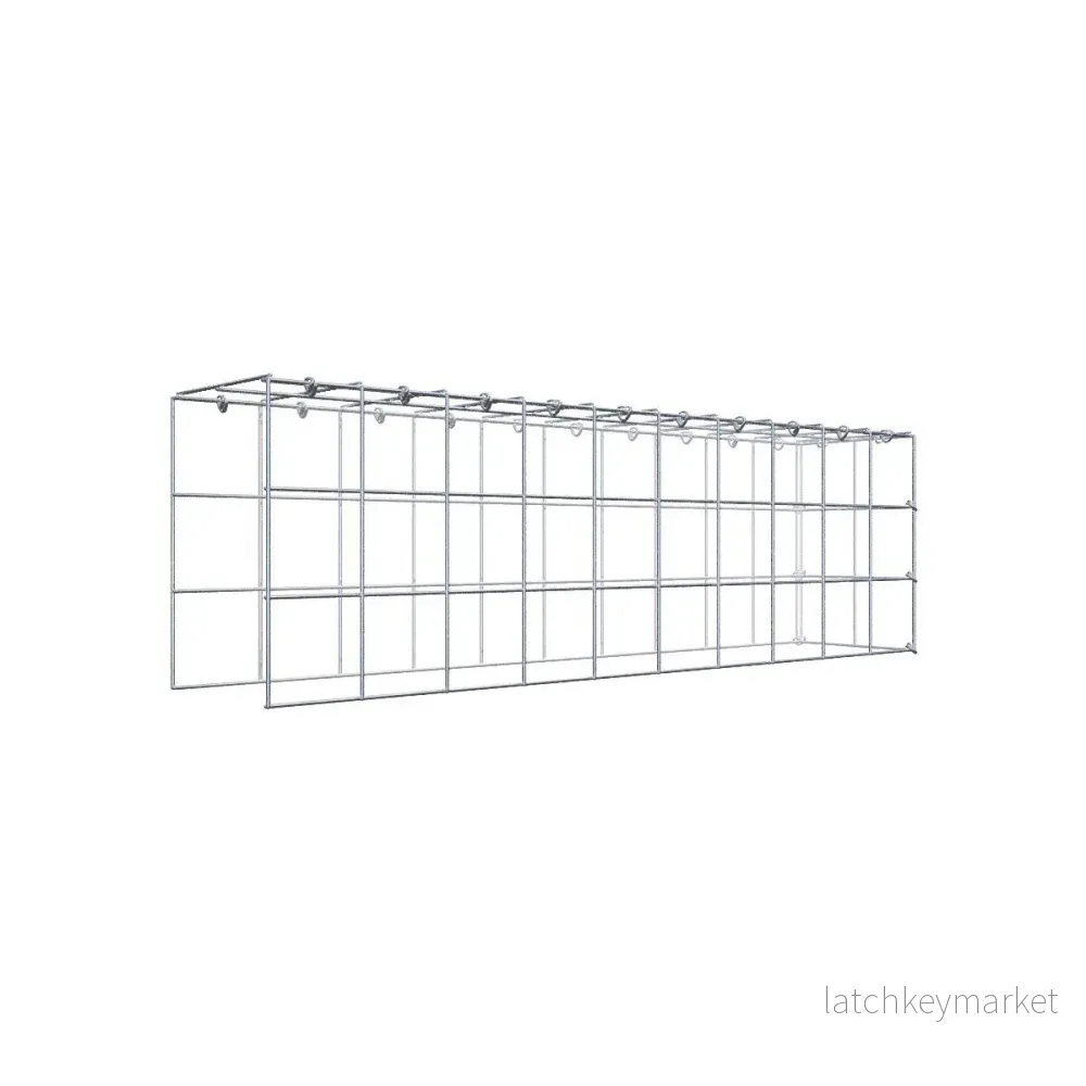 Extra gabion typ 4 100 cm x 30 cm x 20 cm (L x H x D), maskstorlek 10 cm x 10 cm, C-ring