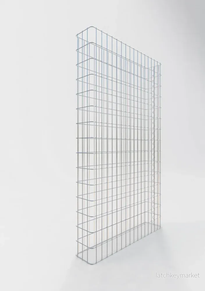 Gabionstängsel längd 87 cm, höjd 180 cm, djup 17 cm, maskstorlek 5 x 10 cm - Bild 2