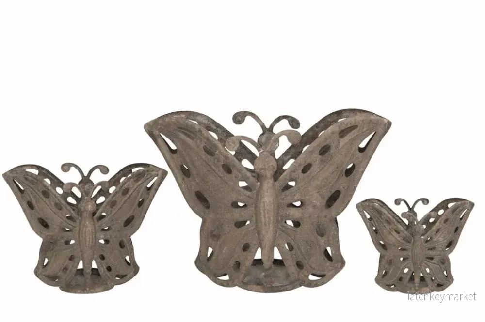 Ljuslykta Fjäril 3-pack Metall HH Ljuslykta Fjäril 3-pack Metall HH