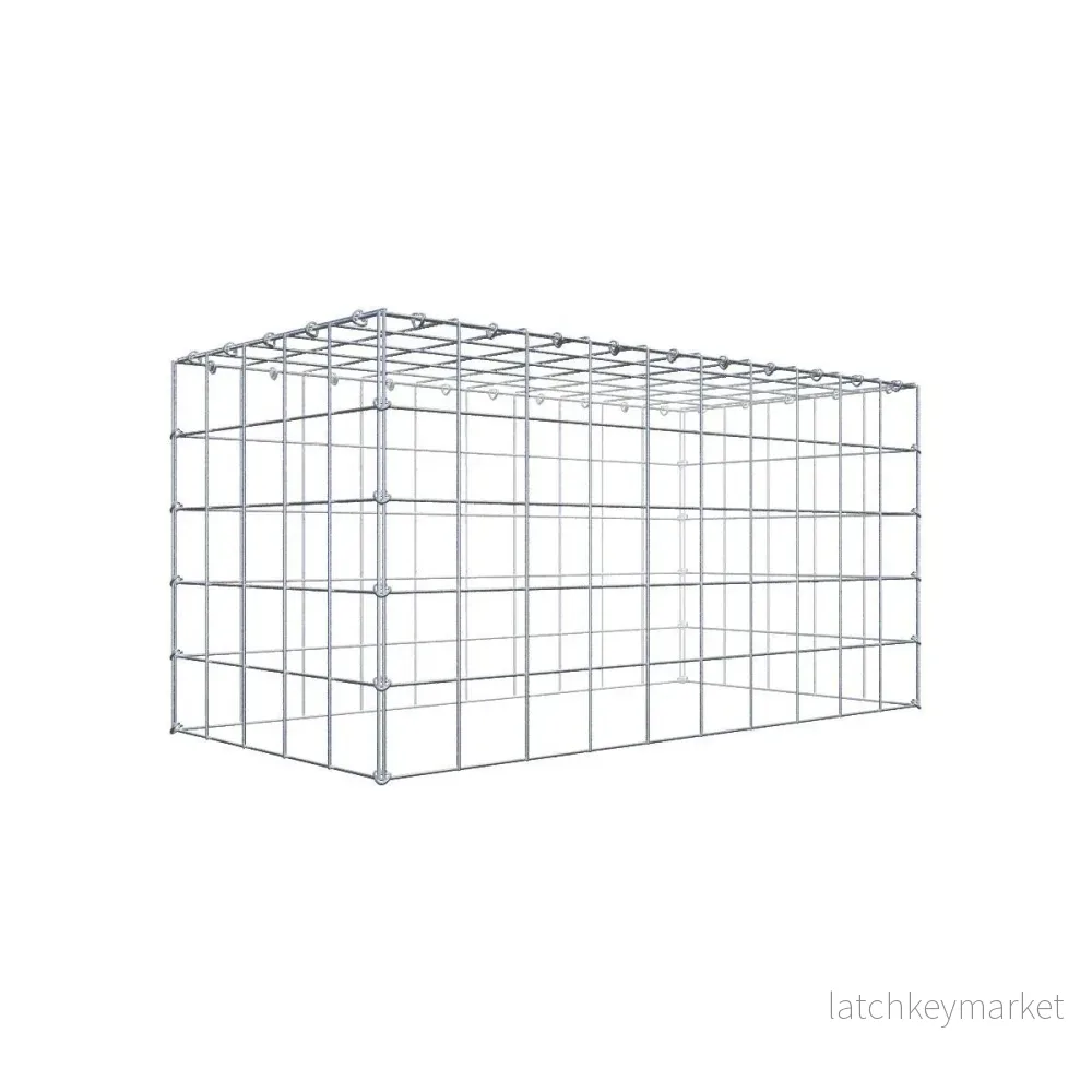 Typ 3 påbyggnadsgabion 100 cm x 50 cm x 50 cm (L x H x D), maskstorlek 10 cm x 10 cm, C-ring Typ 3 påbyggnadsgabion 100 cm x 50 cm x 50 cm (L x H x D), maskstorlek 10 cm x 10 cm, C-ring