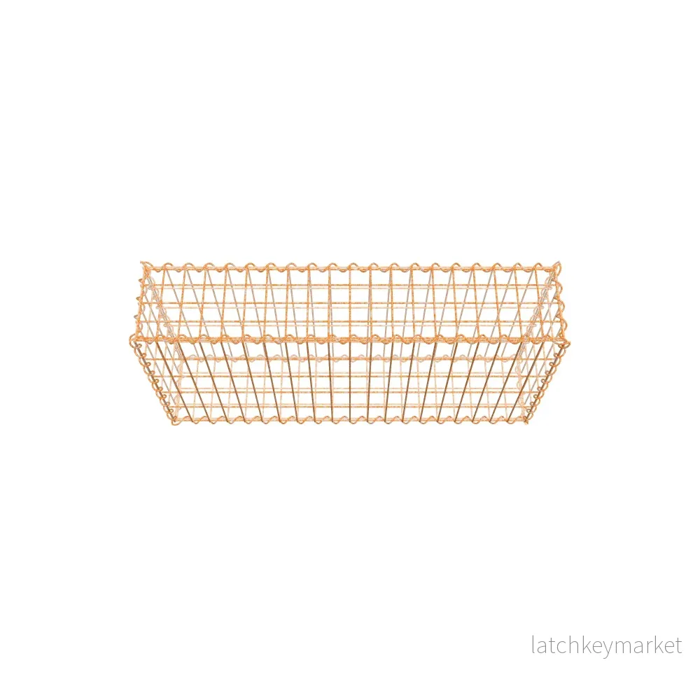 Rostig gabion 100 cm x 50 cm x 20 cm (L x H x D), maskstorlek 5 cm x 10 cm, spiral - Bild 3