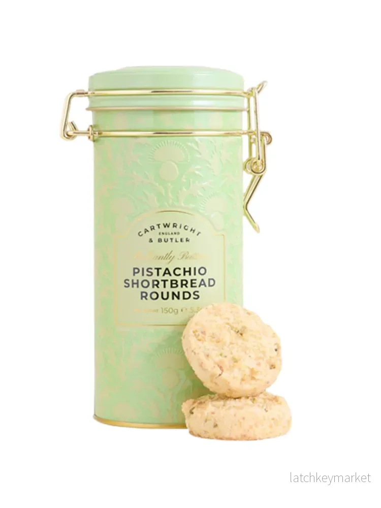 Plåtburk Pistachio Shortbread Rounds 150g