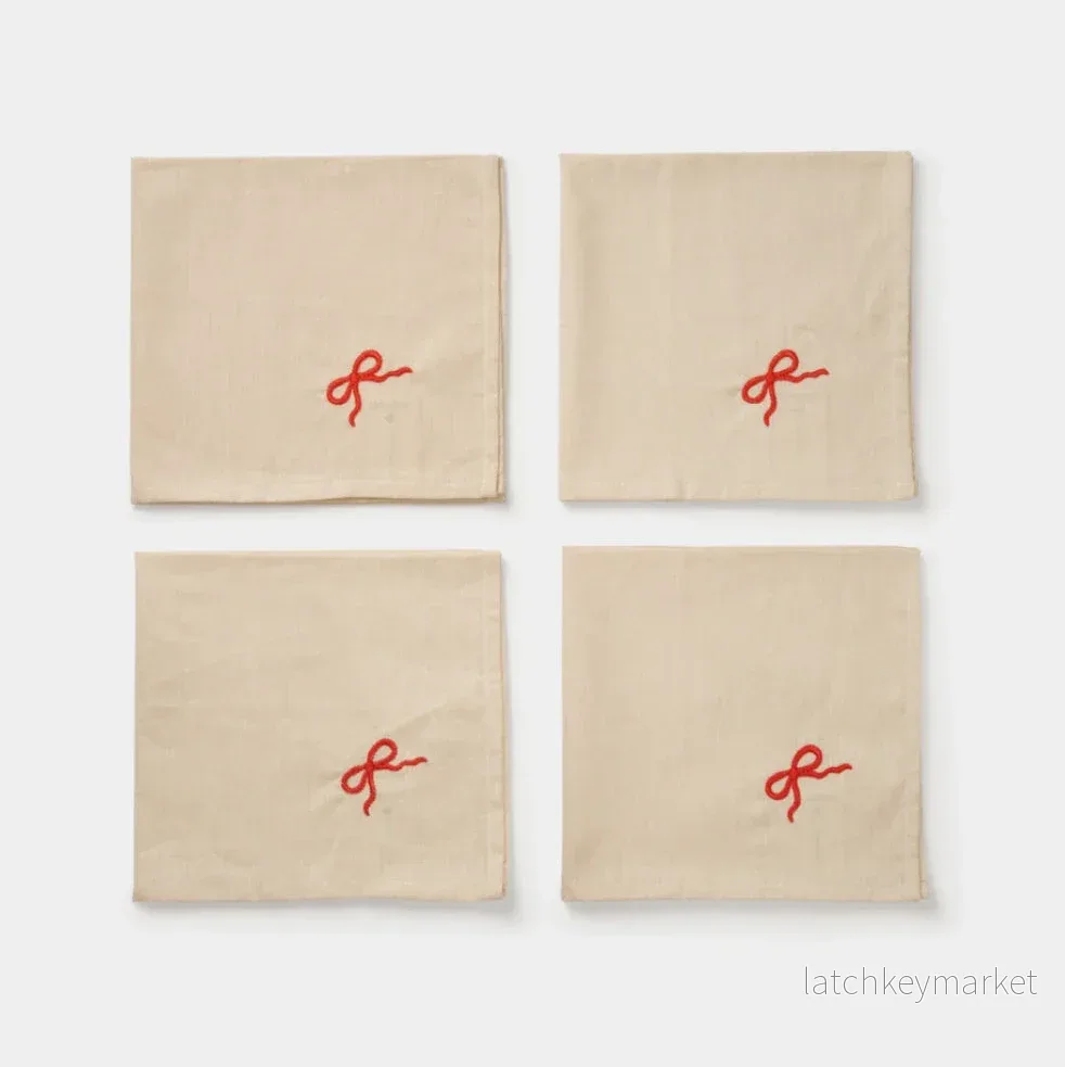 Midnatt Napkin Set Bow Midnatt Napkin Set Bow