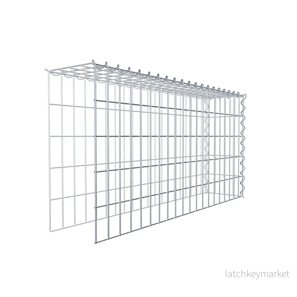 Extra gabion typ 4 100 cm x 50 cm x 20 cm (L x H x D), maskstorlek 5 cm x 10 cm, spiral - Bild 3