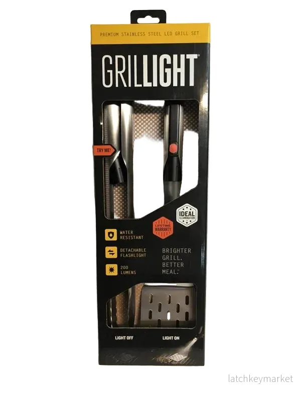 Grillverkyg i 2-p med lyse - GrillLight LED - NY