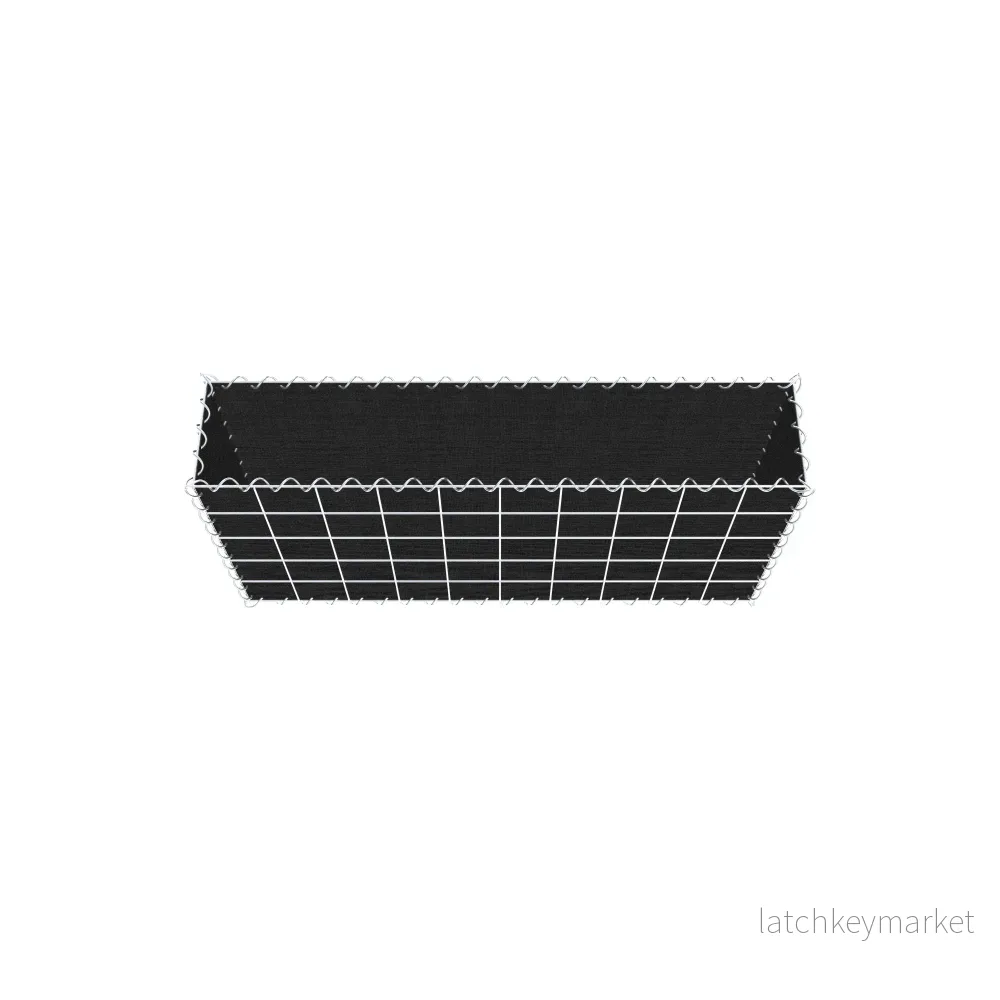 Grön gabion med fleece 100 cm x 50 cm x 20 cm (L x H x D), maskstorlek 10 cm x 10 cm, spiral - Bild 3