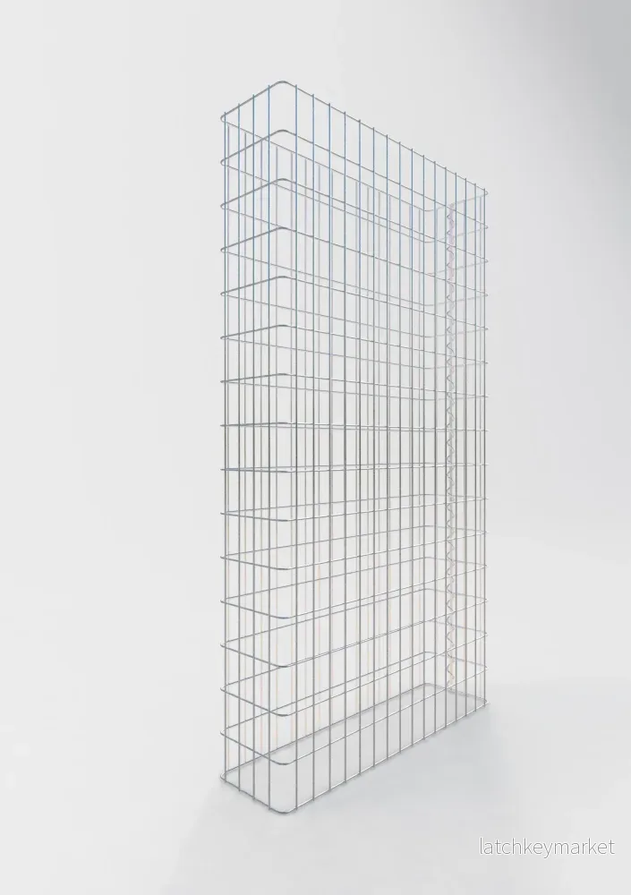 Gabionstängsel längd 82 cm, höjd 180 cm, djup 22 cm, maskstorlek 5 x 10 cm - Bild 2
