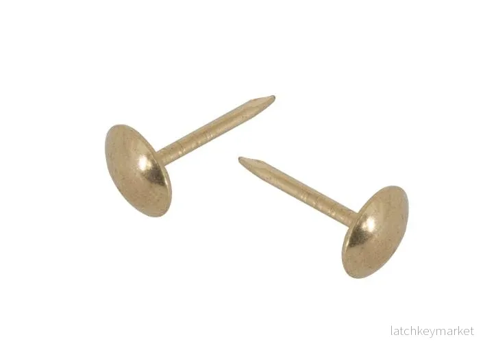 Möbelspik dekorspik rund, mässing, Ø 4,5 mm