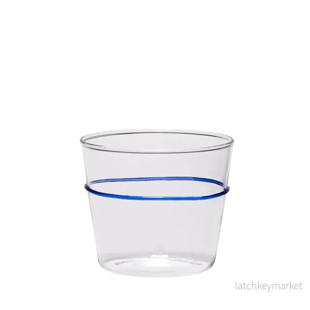 Drinking Glass Blue Line