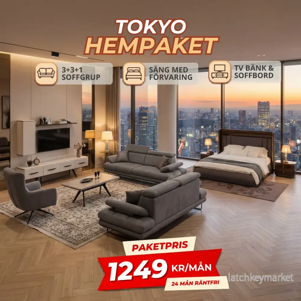 1️⃣2️⃣ Tokyo HemPaket (Soffgrupp – TV-bänk – Soffbord – Säng med förvaring) 1️⃣2️⃣ Tokyo HemPaket (Soffgrupp – TV-bänk – Soffbord – Säng med förvaring)