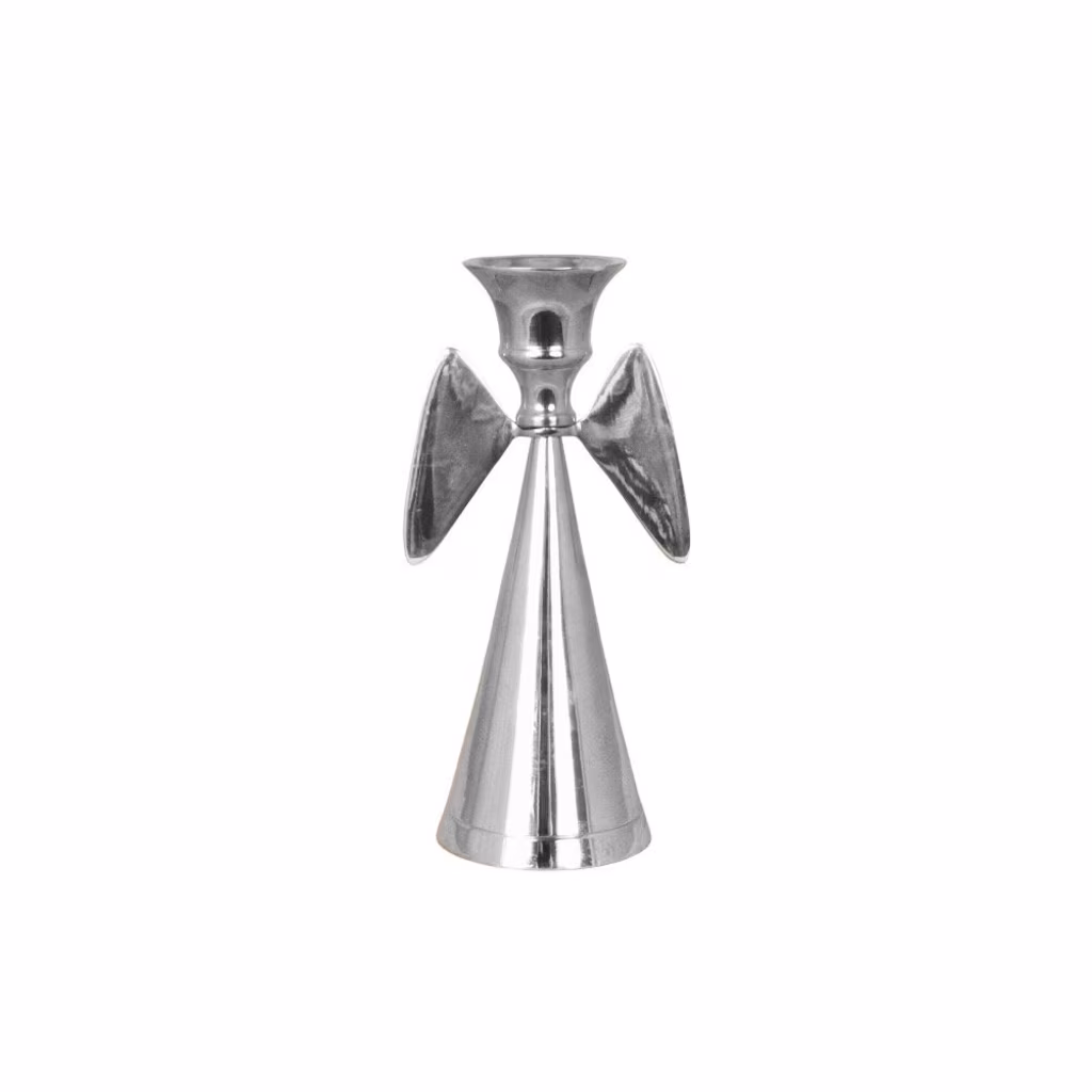 Ljusstake Ängel Nickel Hög
