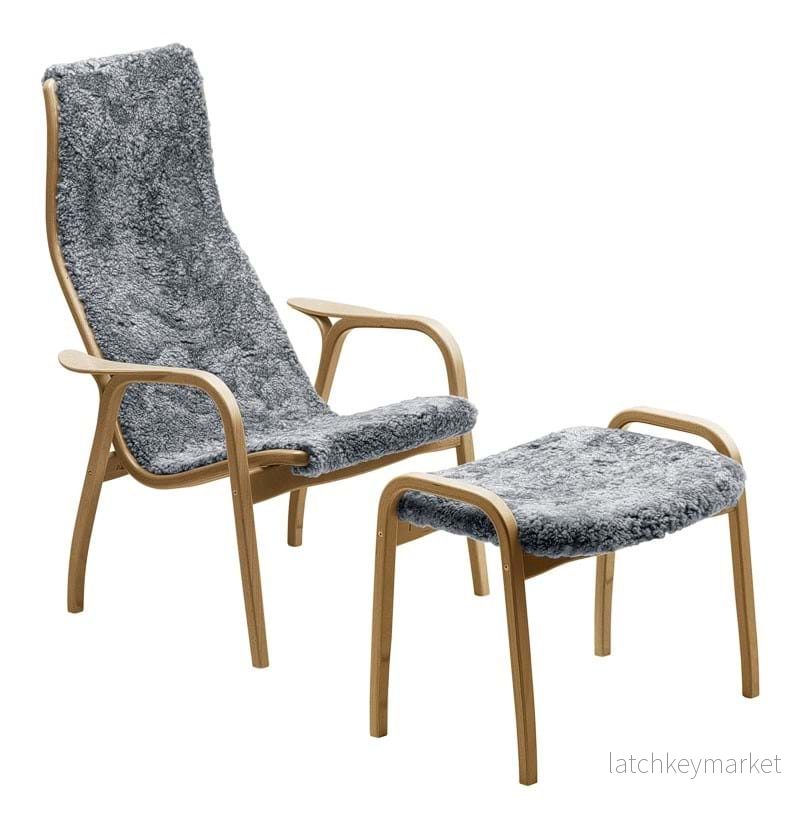 Lamino Fåtölj + Pall Ek Oljad