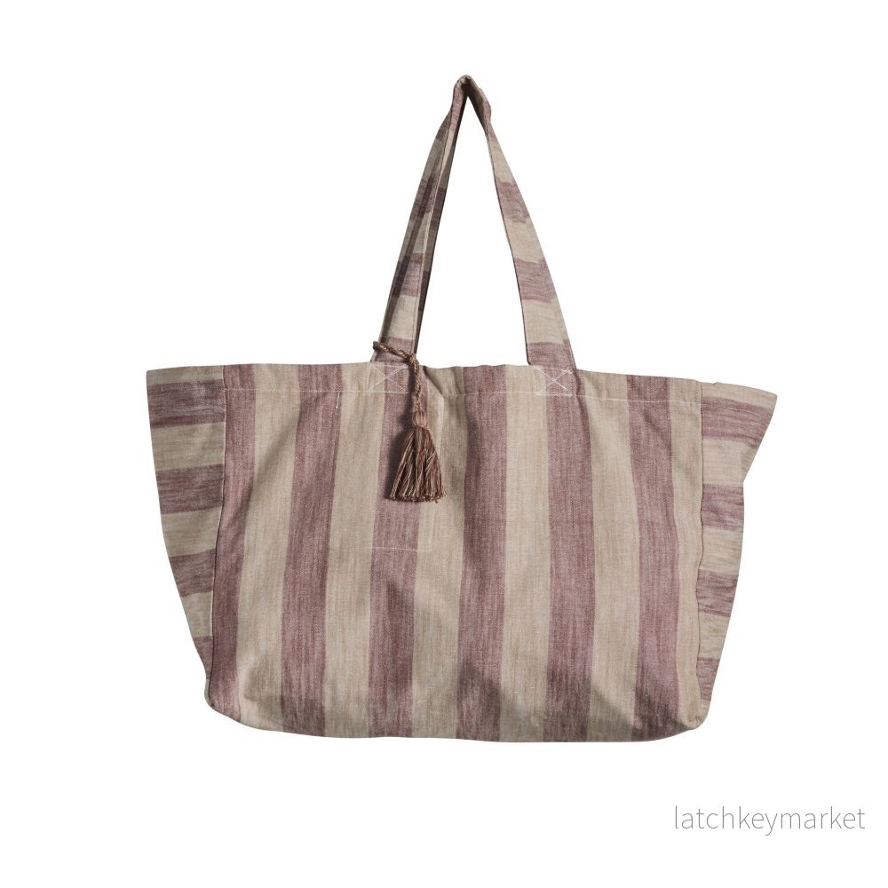 Felima tygväska randig / 50×25 cm Tigeröga/Rosbrun Felima tygväska randig / 50×25 cm Tigeröga/Rosbrun