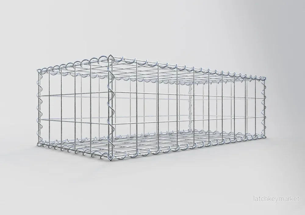 Gabion 100 cm x 30 cm x 50 cm (L x H x D), maskstorlek 10 cm x 10 cm, spiral - Bild 2