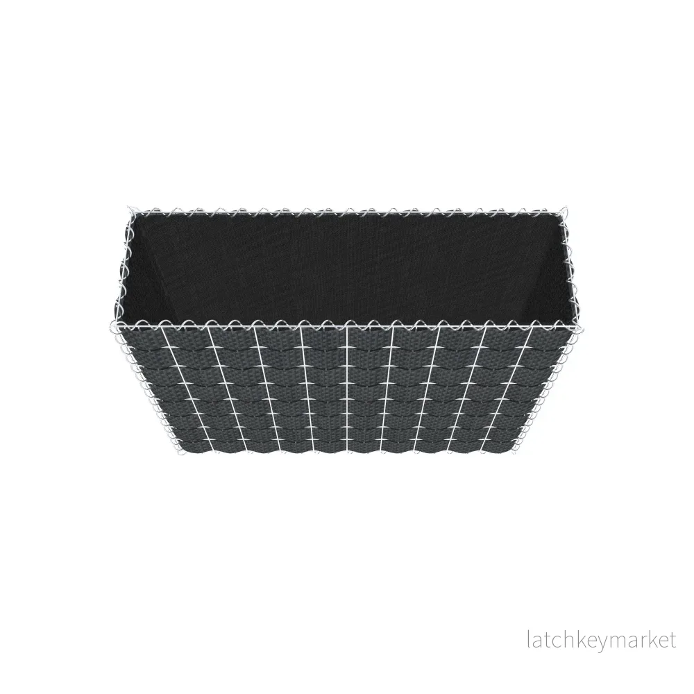 Beplanterad gabion med fleece & insynsskydd 100 cm x 80 cm x 30 cm (L x H x D), maskstorlek 5 cm x 10 cm, spiral - Bild 3