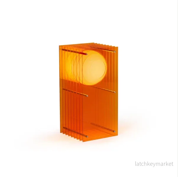 LOP Small Rectangle Orange Lamp