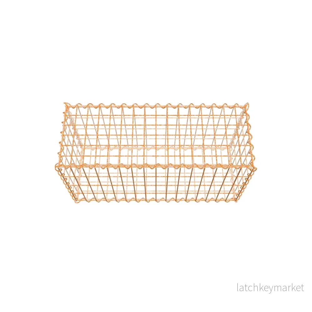 Rostig gabion 80 cm x 40 cm x 30 cm (L x H x D), maskstorlek 5 cm x 10 cm, spiral - Bild 3