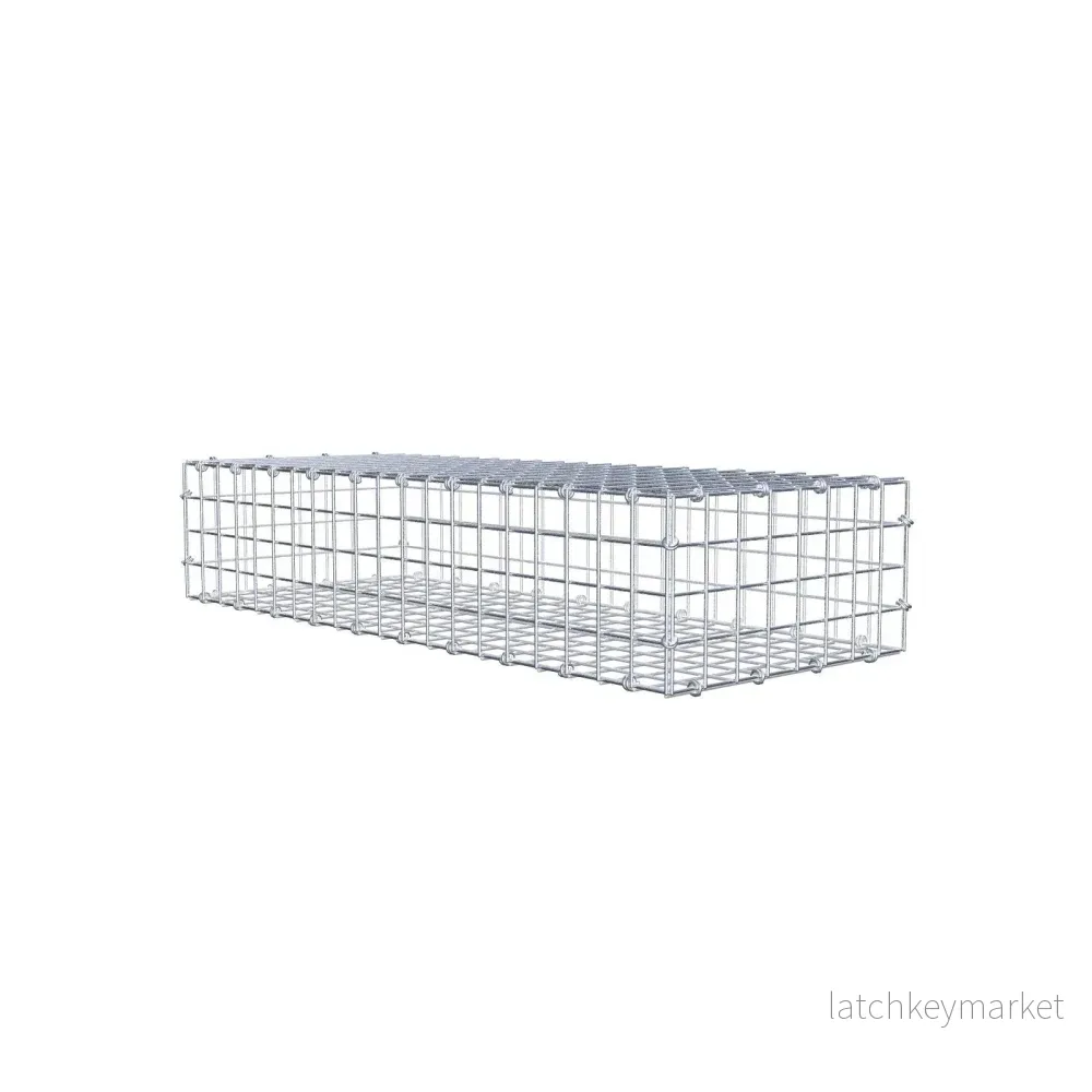 Gabion 100 cm x 20 cm x 40 cm (L x H x D), maskstorlek 5 x 5 cm, spiralring Gabion 100 cm x 20 cm x 40 cm (L x H x D), maskstorlek 5 x 5 cm, spiralring