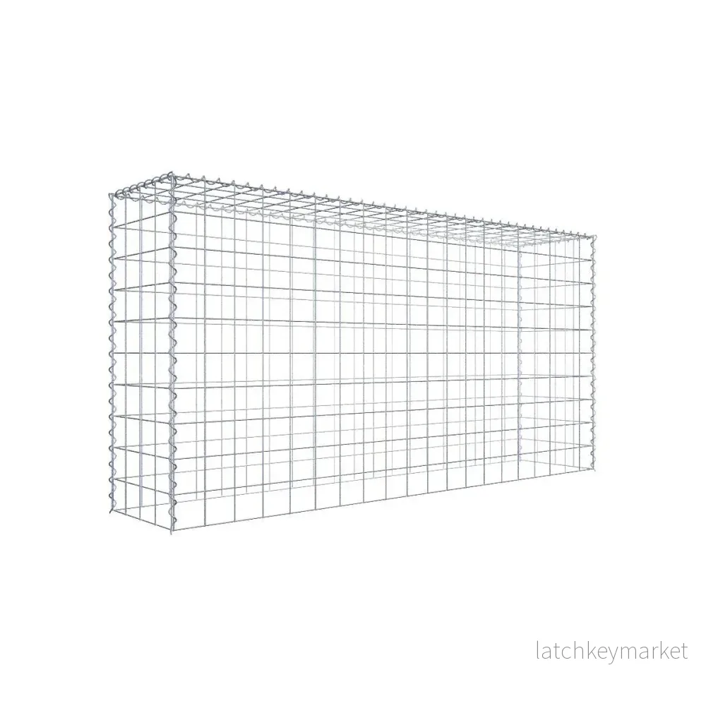 Extra gabion typ 3 200 cm x 100 cm x 40 cm (L x H x D), maskstorlek 10 cm x 10 cm, spiral Extra gabion typ 3 200 cm x 100 cm x 40 cm (L x H x D), maskstorlek 10 cm x 10 cm, spiral