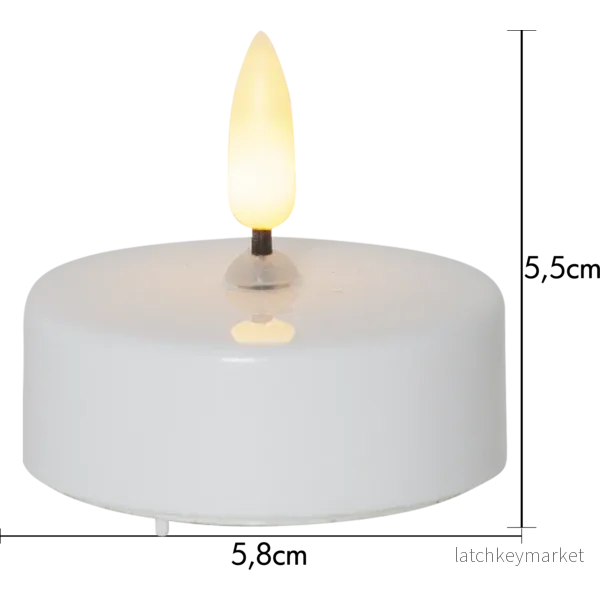 Batteridrivet LED Värmeljus 2-pack Flamme 5,8x5,5 cm - Bild 2