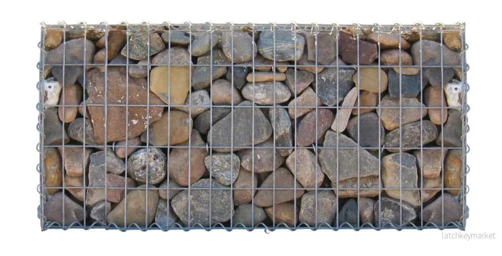 Gabion 100 cm x 30 cm x 20 cm (L x H x D), maskstorlek 5 cm x 10 cm, spiral - Bild 2