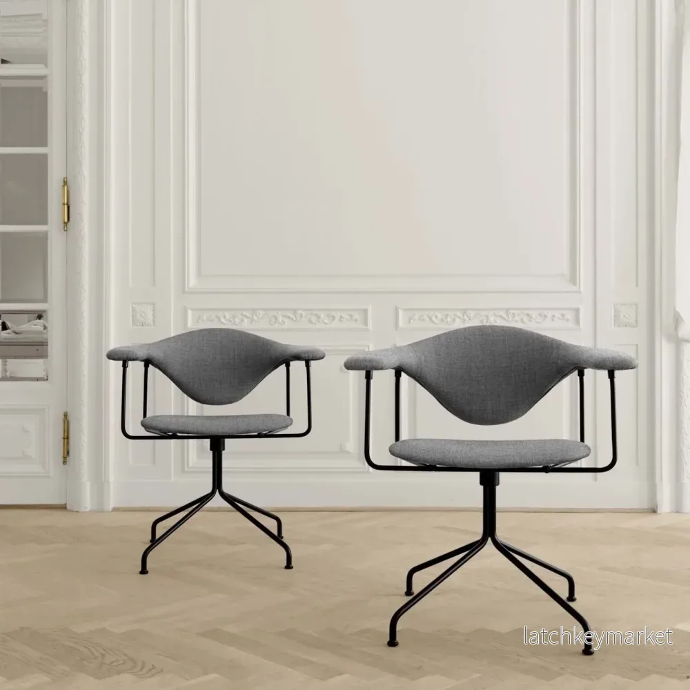 Masculo Meeting Chair Fully Upholstered Swivel Base Black - Bild 2