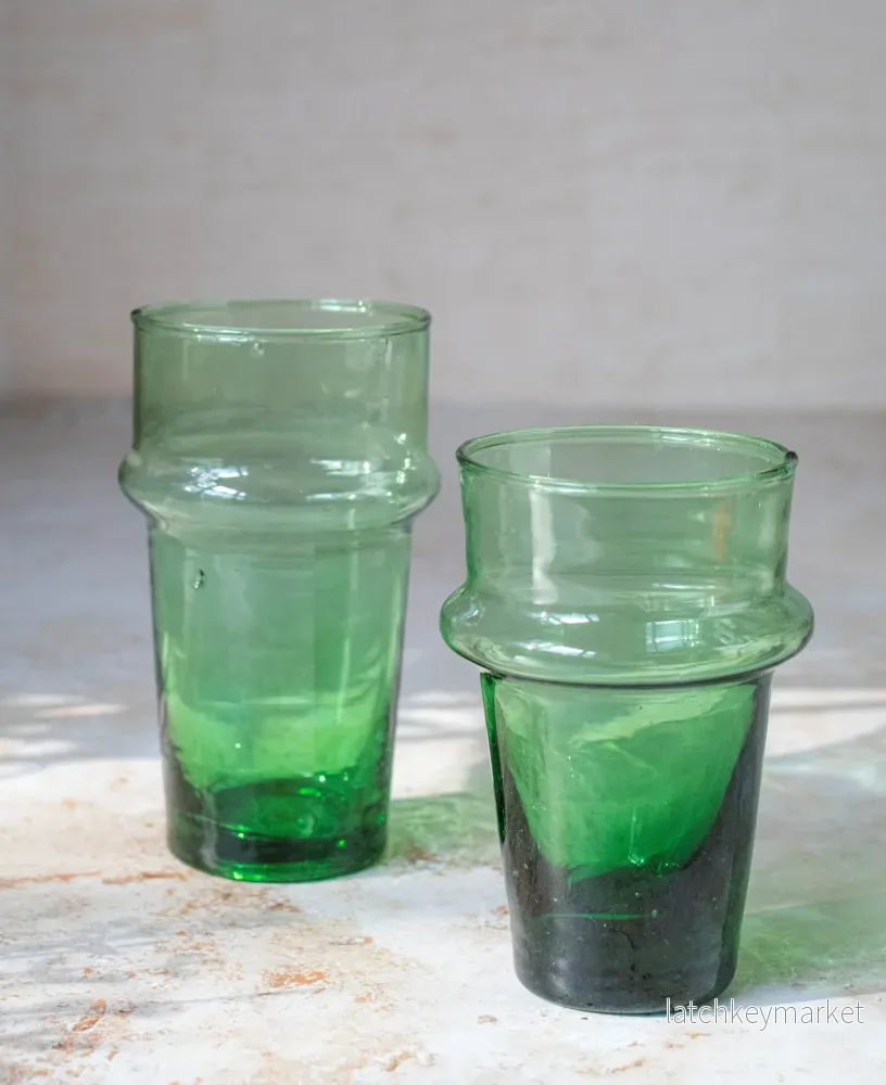 Moroccan Beldi Glassware - Green - small - Bild 2